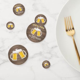 Rustikale Käfer und Biere bis 30 Jahre Konfetti