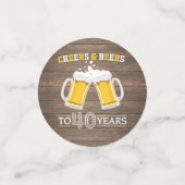 Rustikale Käfer und Biere bis 40 Jahre Konfetti (Klein Vorderseite)