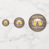 Rustikale Käfer und Biere bis 80 Jahre Konfetti (Vorderseiten)