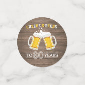 Rustikale Käfer und Biere bis 80 Jahre Konfetti (Klein Vorderseite)