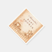Rustikale Kaffe-Baby-Party Serviette (Ecke)