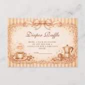 Rustikale Kaffee-Baby-Shower-Windel-Raffle Begleitkarte (Vorderseite)
