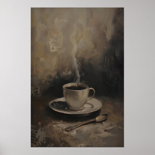 Rustikale Kaffee-Kunst, Küchenwandkunst, Kaffeelie Poster