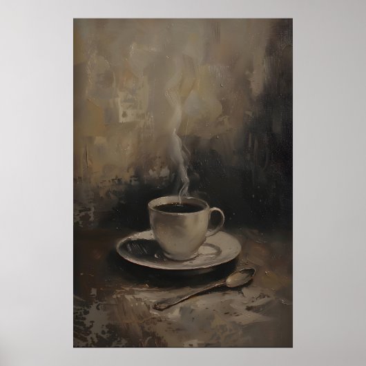 Rustikale Kaffee-Kunst, Küchenwandkunst, Kaffeelie Poster (Vorne)