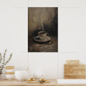 Rustikale Kaffee-Kunst, Küchenwandkunst, Kaffeelie Poster (Küche)