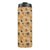 Rustikale Kaffee-Liebe - Tasse und Herzmuster (Vorderseite)