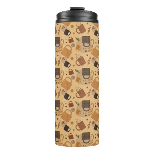 Rustikale Kaffee-Liebe - Tasse und Herzmuster (Vorderseite)