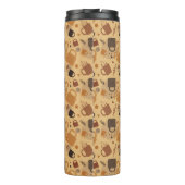 Rustikale Kaffee-Liebe - Tasse und Herzmuster (Rückseite)