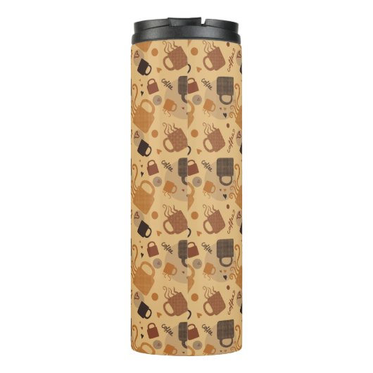 Rustikale Kaffee-Liebe - Tasse und Herzmuster (Rückseite)