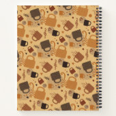 Rustikale Kaffee-Liebe - Tasse und Herzmuster Notizblock (Rückseite)