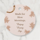 Rustikale Kaffeegeschenk-Anhänger Langsame Morgen Geschenkanhänger (Rückseite)