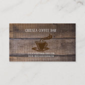Rustikale Kaffeekassen Business Bar Beruflich Treuekarte (Rückseite)