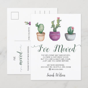 Rustikale Kakteen, die ich bewegte Ankündigungspostkarte