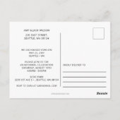 Rustikale Kakteen Hochzeitsankündigung Postkarte (Rückseite)