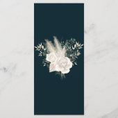 Rustikale Kalligrafie Elegante Wedding Menu Cards  Menükarte (Rückseite)