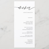Rustikale Kalligrafie Elegante Wedding Menu Cards Menükarte (Vorderseite)