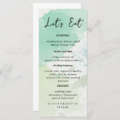 Rustikale Kalligrafie Essen wir Hochzeitsmenü Menükarte (Vorne/Hinten)