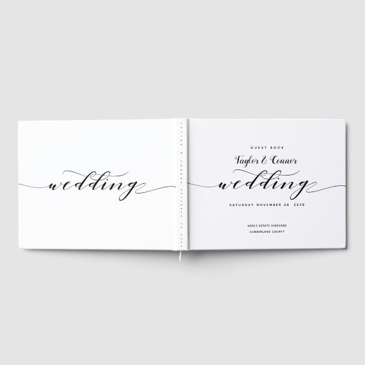 Rustikale Kalligrafie - Gästebuch (Voll)