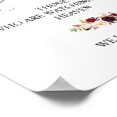 Rustikale Kalligrafie-Gedenktafelsignatur Poster (Ecke)