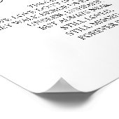 Rustikale Kalligrafie-Gedenktafelsignatur Poster (Ecke)