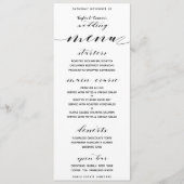 Rustikale Kalligrafie Hochzeit Open Bar Dinner Menükarte (Vorderseite)