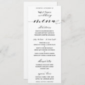 Rustikale Kalligrafie Hochzeit Open Bar Dinner Menükarte (Vorne/Hinten)