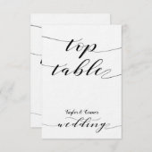 Rustikale Kalligrafie-Hochzeitskarte am oberen End Einladung (Vorne/Hinten)