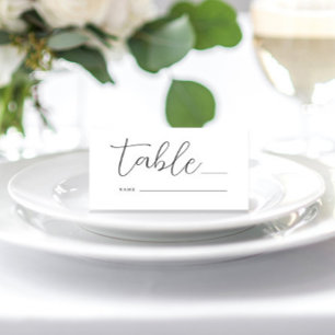 Rustikale Kalligrafie-Hochzeitstisch Platzkarte