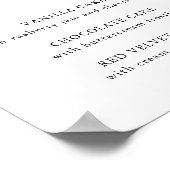 Rustikale Kalligrafie Hochzeitstorte Poster (Ecke)