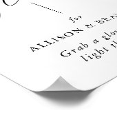 Rustikale Kalligrafie Lasse Liebe glänzen Hochzeit Poster (Ecke)