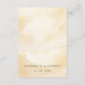 Rustikale Kalligrafie Lemon Citrus Sommer Hochzeit Begleitkarte (Rückseite)