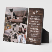 Rustikale Kalligrafie Pet Memorial Foto Collage Pl Fotoplatte (Seite)