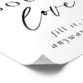 Rustikale Kalligrafie Taco Bout Liebe Taco Bar Sig Poster (Ecke)