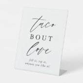 Rustikale Kalligrafie Taco Bout Liebe Taco Bar Sockelschild (Vorderseite)