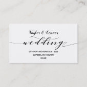 Rustikale Kalligrafie-UAWG Online-Karte Visitenkarte (Rückseite)