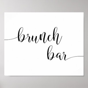 Rustikale Kalligraphie Bar Sign   Bridal Brunch Poster