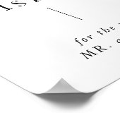 Rustikale Kalligraphie-Blasen wollen absignieren Poster (Ecke)