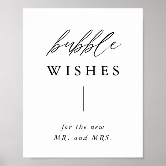 Rustikale Kalligraphie-Blasen wollen absignieren Poster (Vorne)