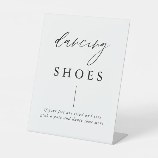 Rustikale Kalligraphie Elegante Hochzeitstanz Schu Sockelschild (Vorderseite)