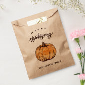 Rustikale Kalligraphie Erntedank Leeftover Taschen Geschenktütchen (Versiegelt)