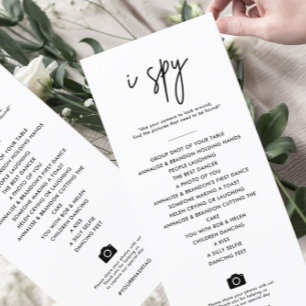 Rustikale Kalligraphie i Spy Wedding Hashtag Game Menükarte