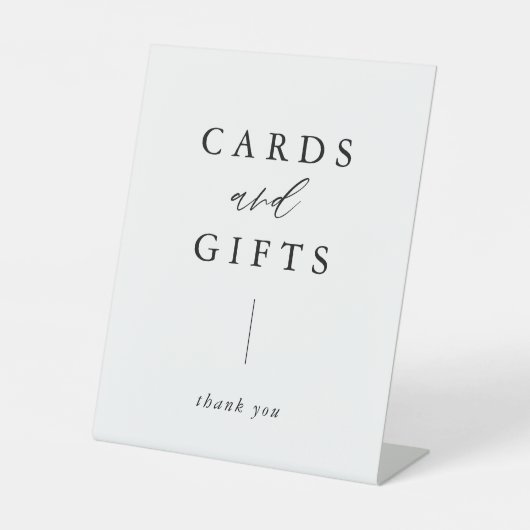 Rustikale Kalligraphie-Karten und Geschenke Fußbod Sockelschild (Vorderseite)