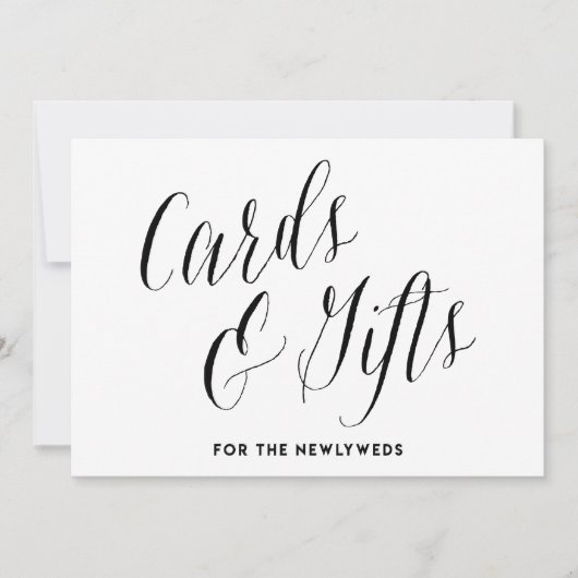 Rustikale Kalligraphie-Karten und Geschenke Hochze (Vorderseite)