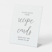 Rustikale Kalligraphie-Rezeptionskarten hier Sockelschild (Vorderseite)