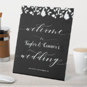 Rustikale Kalligraphie Willkommen auf unserem Hoch Sockelschild (In Situ)