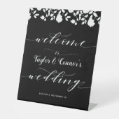 Rustikale Kalligraphie Willkommen auf unserem Hoch Sockelschild (Vorderseite)