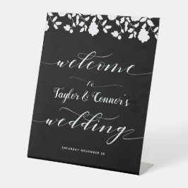 Rustikale Kalligraphie Willkommen auf unserem Hoch Sockelschild