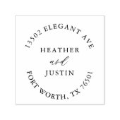 Rustikale kalligraphische Hochzeitadresse Permastempel (Design)