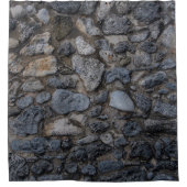 Rustikale karibische Korallensteinwand 2 Duschvorhang (Vorderseite)