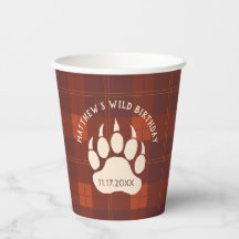 Rustikale Kariert Bärenpfade Wild Geburtstagsparty